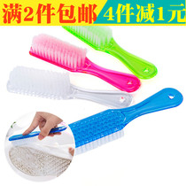 2 pieces of quality soft hair clean crystal brushed long handle multifunction washing shoes brush laundry brushes sneakers