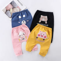 0-3 Childrens big PP pants pure cotton spring and summer boys harem pants girls big butt pants baby cotton pants