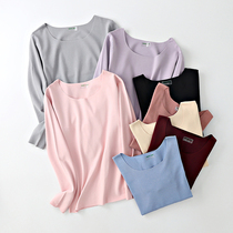 Lady No Mark gush with warm long sleeves Women T-shirt Double face suede Bottom Shirt Autumn Winter Style Thickened Blouse