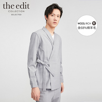 SELECTED Clyde's new wool grid band tidal loose suit coat male EDIT)420208501