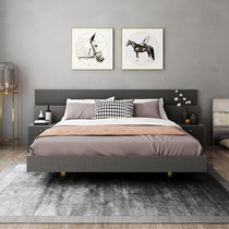 Italian minimalist board bed modern minimalist bedroom Net Red 1 5 meters bed light luxury 1 8 meters master bedroom wedding bed double bed