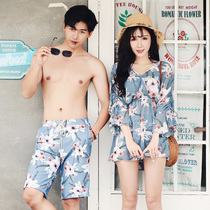 ◆ DUDU ◆ New swimsuit couple three-piece holiday set seaside honeymoon belly conservative beach hot spring