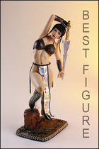 Poly Play Hall Cartoon Change Ancient Sky Crown Female Warrior 1 3 Standing Sword Hand Dance Sword Hands Large Statue man occasionally