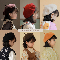 Girls  Hats autumn and winter Korean princess beret 2020 new childrens foreign style fashion cute baby hat