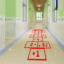 Water Moon Mirror Flower Jumping Grid Number Game School Kindergarten Activity Decoration Sticker Jumping House Ground Sticker Ground