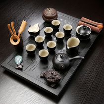 Art products Tang Wu Jinshi tea set Household simple set Kung Fu purple sand ceramic tea table Teapot Teacup Tea tray
