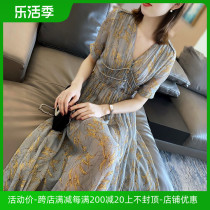 The new light luxury edition of the elegant goddess of the 2021 summer dress is a thin skirt