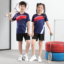 Badminton suit childrens game custom jersey boy training suit quick dry short sleeve T-shirt girl sportswear