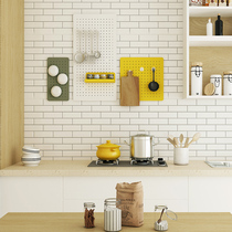 Creative home hole board kitchen shelf space saving space-free wall-mounted cutting board case chopping board seasoning