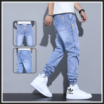 Mens jeans Spring-autumn-style 2022 loose bunches pants ins hyperfire splicing overalls Harun pants mens pants