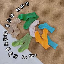 Clin childrens childrens sweets pile stockings 2021 new boy and girl baby in the Korean cotton stockings