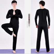 Autumn and winter mens yoga suit large size long sleeve yoga dance practice clothes home clothes morning exercise fitness sportswear