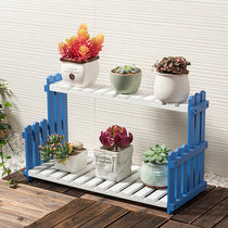Solid Wood Flower Shelf Living Room Balcony Floor Multilayer Flower Pot Racks Indoor Minima Multimeat Plant Shelf