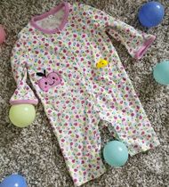 Xijia Yuan single baby childrens clothing spring and autumn summer mens and womens children Baby Baby four-corner climbing suit one-piece pajamas