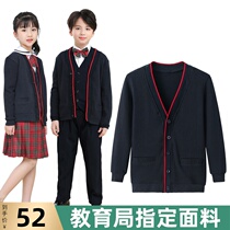  Shenzhen primary school students school uniform dresses men and women with the same unified pure cotton sweater jacket autumn and winter long-sleeved top