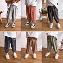 Parents - childrens air conditioning pants for children in 2022 new home pants red house pants
