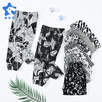 Childrens summer lightweight anti-mosquito pants boys bloomers girls tie pants slacks long pants beach pants tide