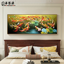 Hua Yiyuan New Chinese Pure Handpainted Living Room Oil Painting Book Room Hung Painting Horizontal Version Decoration Painting Villa Fresco year more than a year old