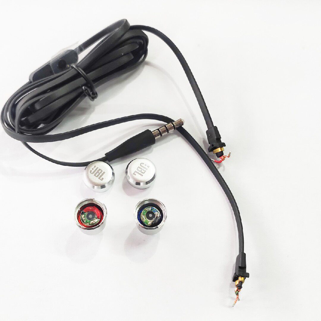 JBL T290 Subwoofer Headphones Silver Aluminum Shell with Mic HiFi Accessories: Unit Cable Back Cover Kit