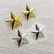 Popular metal embroidered buckle star collar flower needle Fraternity five-pointed star buckle needle jewelry INS badge DIY accessories brand small brooch