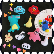 Creative cute cartoon plush brooch doll decoration pin bag embroidery accessories fabric buckle doll brooch