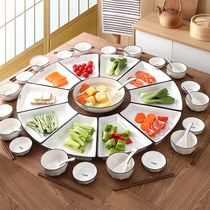 Creative Tennis Red Suit Parquet Reunions Cutlery Combined Dishes dishes Ceramic Dish Trays for Chinese New Year Home 2022 New