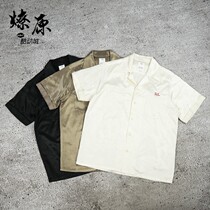 Liaoyuan equipment VISVIM IRVING SHIRT SS 19SS back logo short sleeve SHIRT