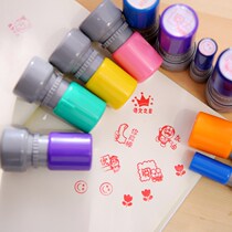 Encourage cartoon students Childrens seal small seal smiley face star plastic teacher comment seal medium seal