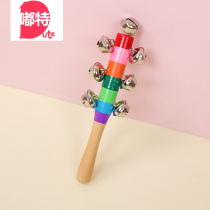 Baby toy rainbow bell ringing string Suzuki quality stick bell Orff musical instrument kindergarten dance activity props
