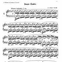 Chopin flat major harp Etude Op 25 No 1 original piano score with pedal fingering HD