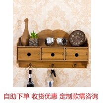 Wooden Wall Shelf Life-Free Wall Living Room Wall Living Room Wall Affordable and durable hanging bedroom hanging wall bookshelf lined with partitions