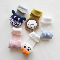 Childrens socks spring and autumn cartoon accessories baby floor socks dispensing non-slip toddler baby socks childrens Mid socks autumn