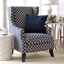 JSM simple light luxury personalized printed fabric tiger chair American model room coffee shop single leisure sofa chair