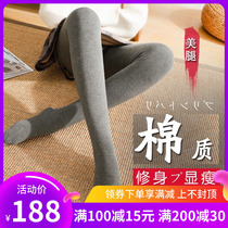 Japanese plus velvet padded leggings wearing high-waisted belly pants tight-fitting and thin-fitting stockings anti-skinny women
