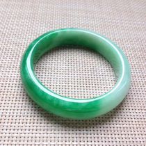Myanmar old pit glutinous ice floating wreath jade bracelet womens water head full feel good gift