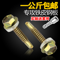 Hexagon drill tail screw color steel tile dovetail screw self-tapping self-drilling screw drill iron plate M4 8 wire