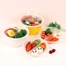 Disposable Bowl double rice noodles round bowl top and bottom layer noodle soup fast food box thickened takeaway two layers with lid