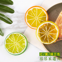 Simulation lemon slices ins food food photography pendulum shooting photo props background small ornaments jewelry 3 pieces