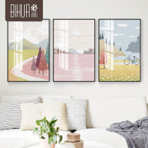 Nordic living room dining room decoration painting modern simple bedroom hanging painting childrens room cartoon painting sofa background wall mural