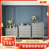 American solid wood bucket cabinet bedroom 345-9 bucket cabinet modern minimalist grey containing cabinet Three-45 bedroom lockers