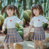 2021 summer dress new love embroidery loose performance brother and sister campus cotton white short sleeve T-shirt girl