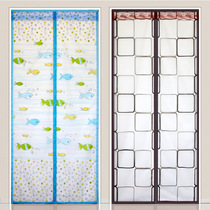 Air Conditioning Door Curtain Windproof Kitchenette KITCHEN OIL SMOKE HOME TRIAL DRESSING ROOM WIND-PROOF PARTITION PLASTIC PERFORATED TRANSPARENT SELF-SUCTION MAGNET