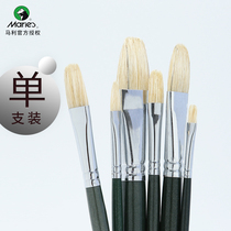 Marley bristle brush single professional long rod round head flat peak beginner gash acrylic brush G1720