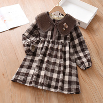 Girl gush with dress and dress for winter and winter in winter Winter Winter Winter Little girl New Year CUHK Scout dresses