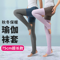 Yoga Sock Socks Women Autumn Winter Warm Over Knee Extended Pile Socks Wool Knee Cover Leggings Long Tube Sport Fitness Dance