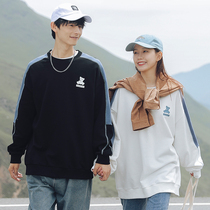 2021 Autumn New Tide brand pullover clothes mens round neck spring and autumn loose casual top with long sleeve jacket