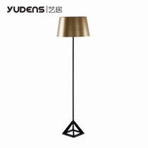 Postmodern minimalist creative living room Bedroom Bedroom bedside Book room Vertical triangular golden exhibition hall Prototype Interboard Floor Lamp