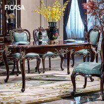 Fakasa Jian Mei dining table modern all solid wood long dining table luxury restaurant rectangular table 5028