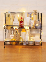 Iron cosmetics rack desktop skin care box storage shelf ins multi-layer desk wall dormitory artifact