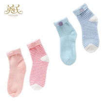 British NA41111-58-2 NA41111-59-3 autumn and winter childrens warm towel socks 2 pairs